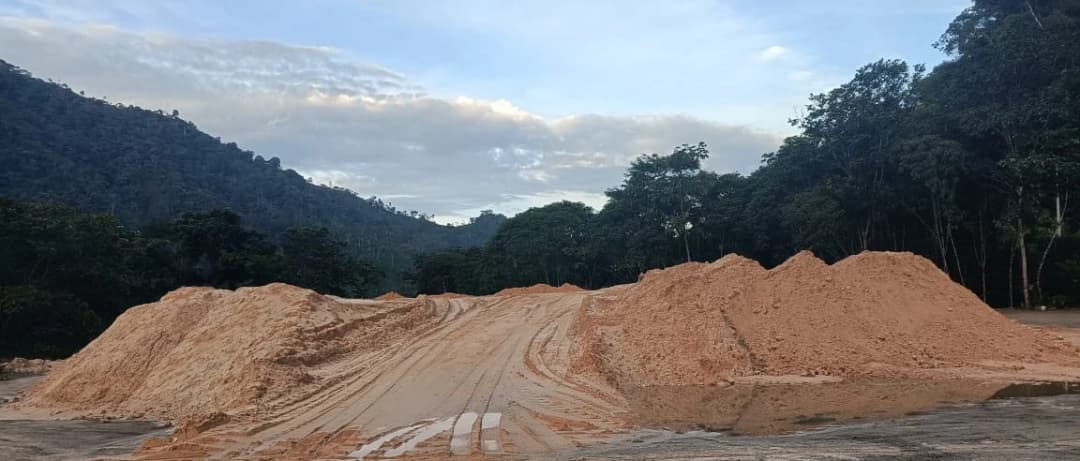 arena de silice bruto